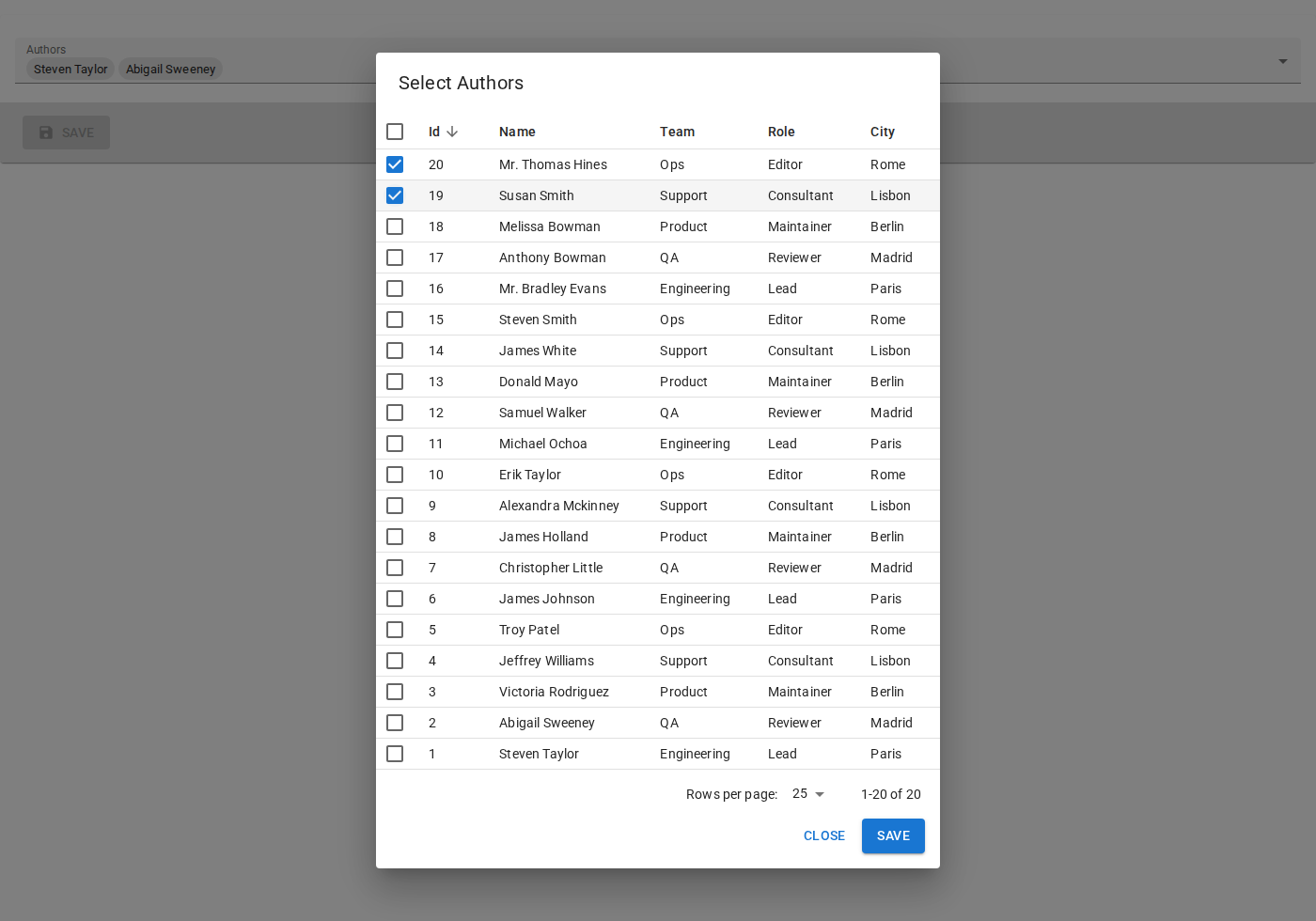 DataTableInput in ReferenceArrayInput
